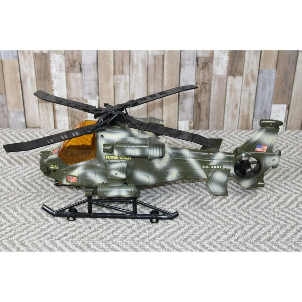 2001 GI Joe US Army Helicopter 2HQ-12w/Power Winch - Works! - Picture 3 of 13